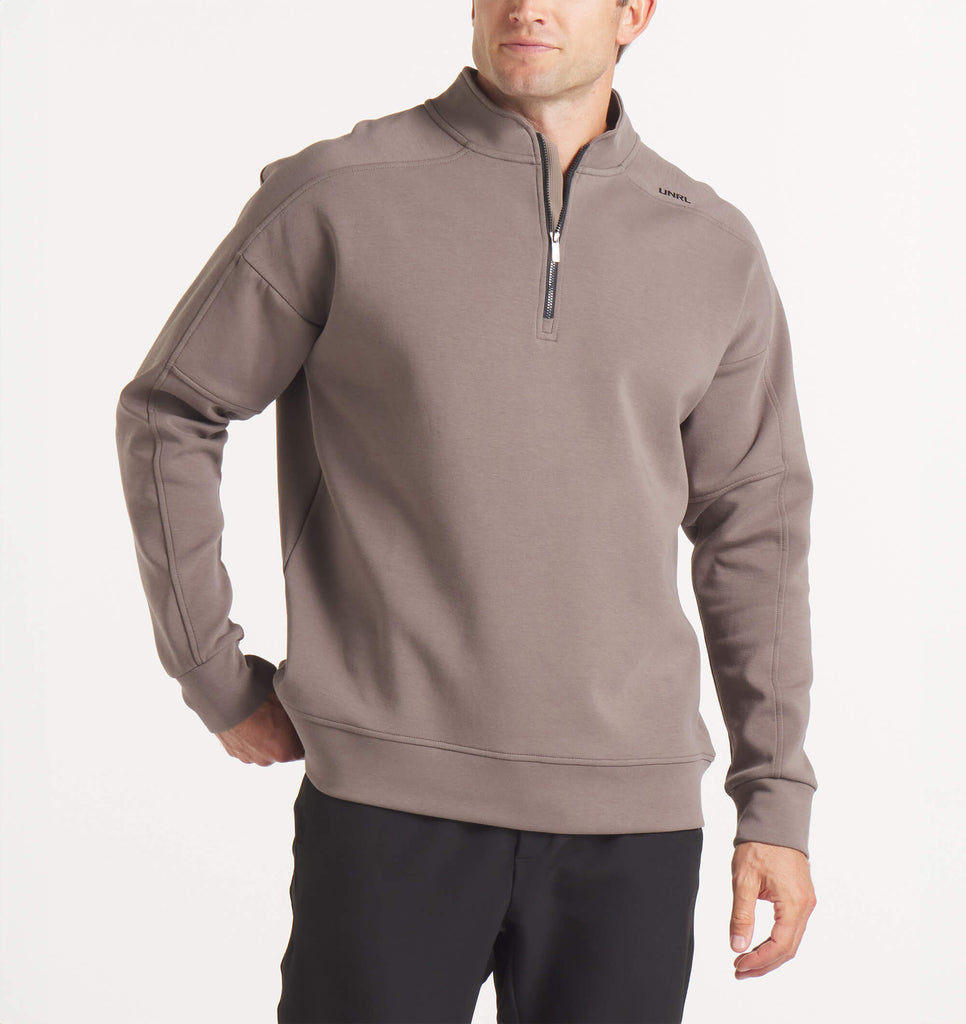 Outbound Quarter Zip - Dark Taupe