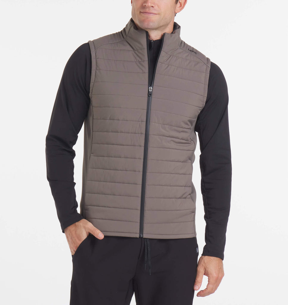 Vancouver Quilted Vest - Dark Taupe