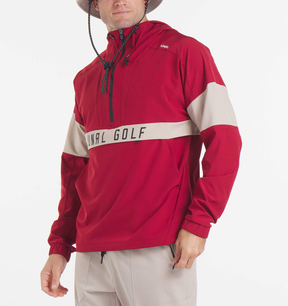 UNRL Golf DWR Track Jacket - Sienna-Sand