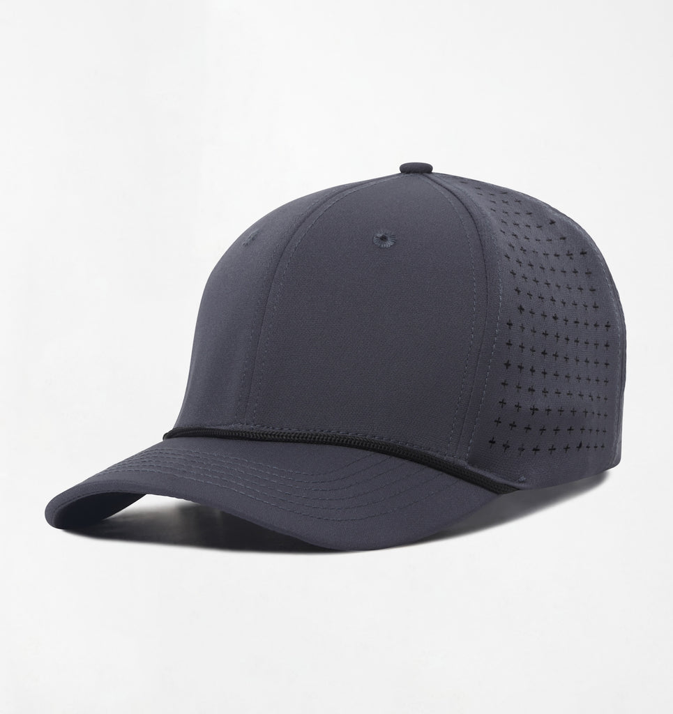 Vented Mid-Pro Rope Snapback - Nine Iron-Black