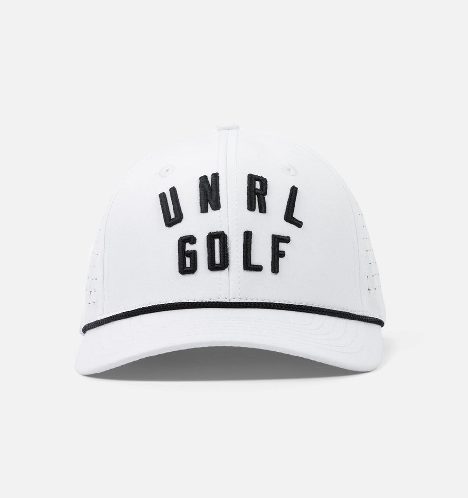 UNRL Golf Vintage Rope Snapback - White-Black