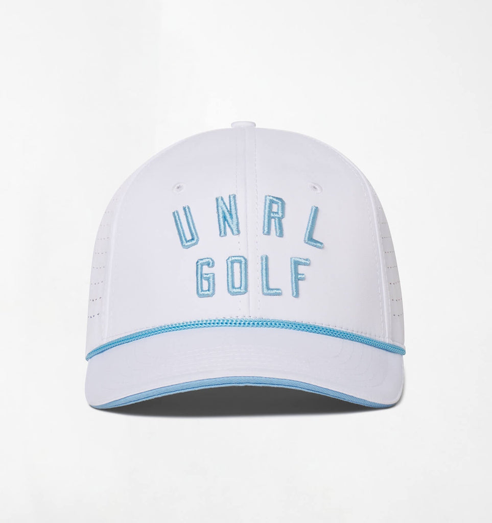 UNRL Golf Vintage Rope Snapback - White-Light Blue